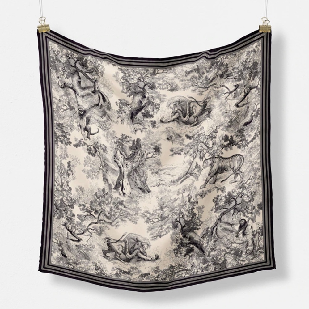 Stay Wild Silk Scarf | Original Illustration |